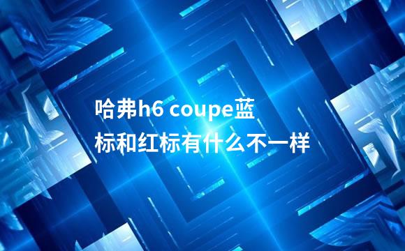 哈弗h6 coupe蓝标和红标有什么不一样